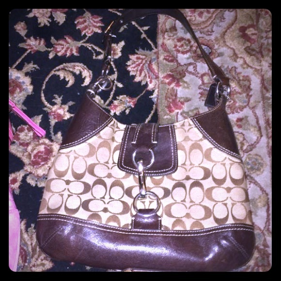 Brown coach purse
