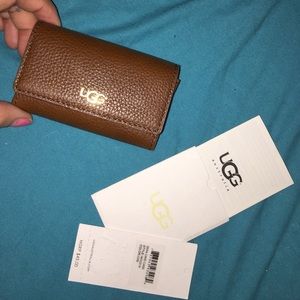 Ugg Australia leather coin purse brown wallet