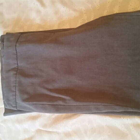 Medium grey slacks.
