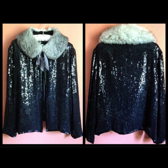 Vintage 1980s Jet Black Art Deco Evening Jacket - Picture 3 of 3