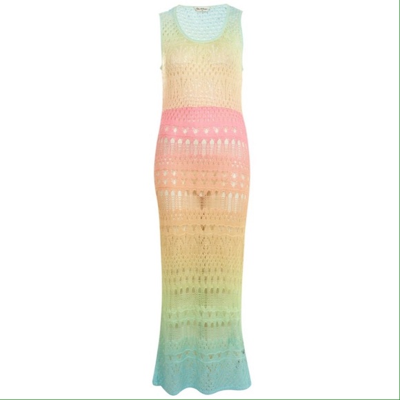 MISS SELFRIDGE RAINBOW PASTEL CROCHET DRESS!