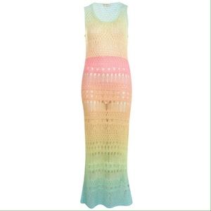 MISS SELFRIDGE RAINBOW PASTEL CROCHET DRESS!
