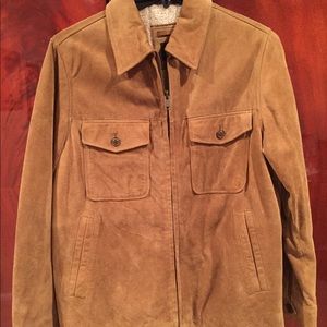 Men's camel color suede coat