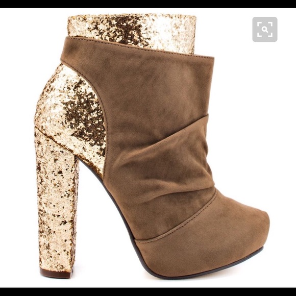 Michael Antonio Shoes - Michael Antonio sparkly gold booties!! S9