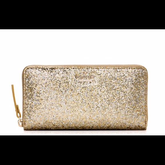 ♠️Kate Spade Lacey Glitter Bug Gold Wallet NWT♠️ - Picture 3 of 3