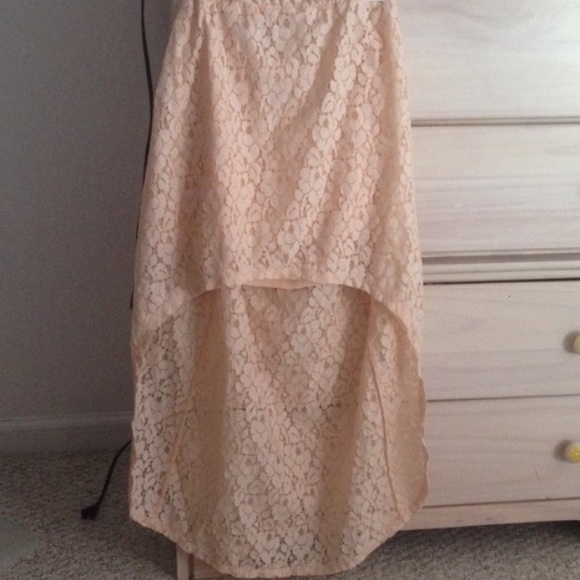 Blush lace high low skirt - Picture 1 of 2
