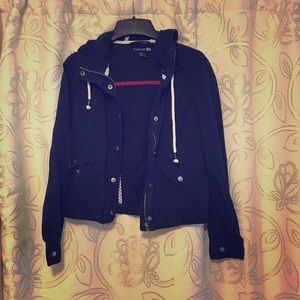 Forever 21 navy hooded jacket