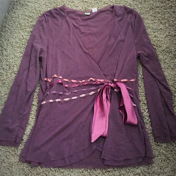 Pretty Purple Wrap Top