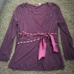 Pretty Purple Wrap Top