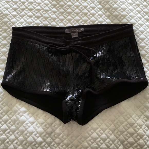 Black Sequined Shorts - Picture 1 of 2
