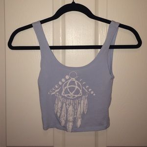 Baby blue crop top