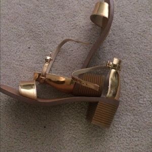 Zara gold sandals