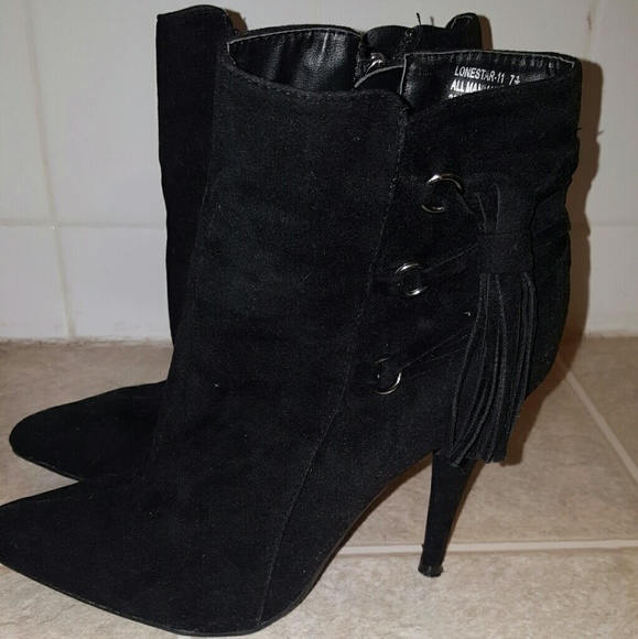 Black Suede Booties