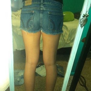 Distressed Hollister Jean Shorts