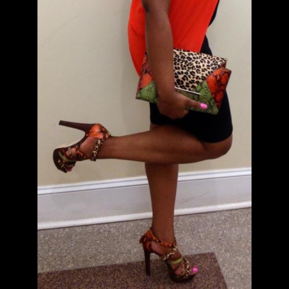 Aldo Platform Safari Print Sandals