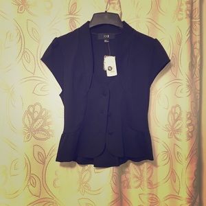 Forever 21 black short sleeve blazer