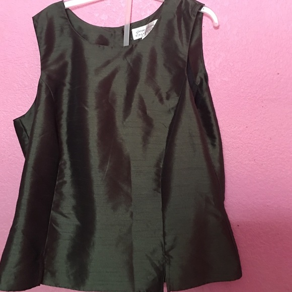 Dressy olive shirt. Size 16