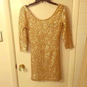 NYE gold sequin dress!