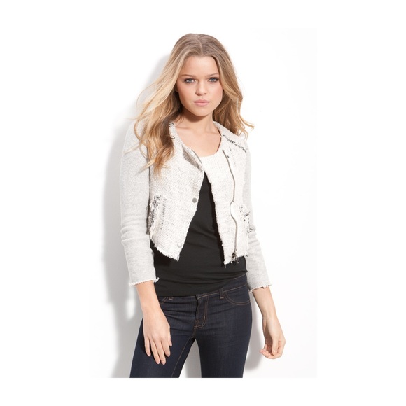Free People Jackets & Blazers - Free people tweed Moto jacket size small