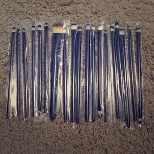Variety of makeup brushes