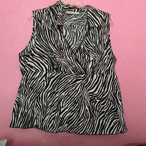 Cato zebra print blouse