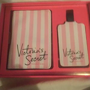 Victoria Secret passport cover and luggage cover.