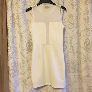 Cream colored body con dress from F21