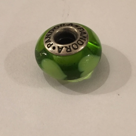 Pandora Murano Glass Green Heart Charm