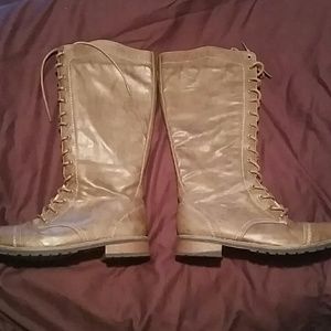 Must Go !! Jacobies Knee High Lace up Zip up Boots