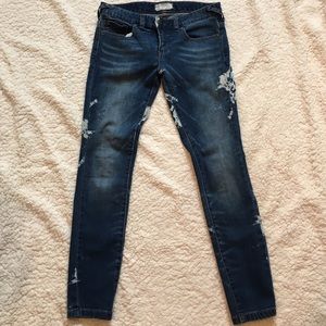 Free People faded wash denim jeans. Treated.