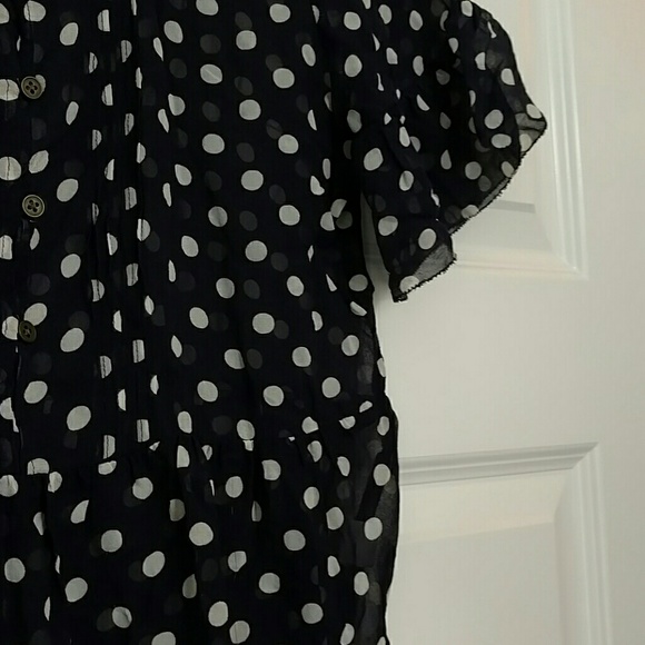 Flowy polka dot j crew blouse - Picture 3 of 3