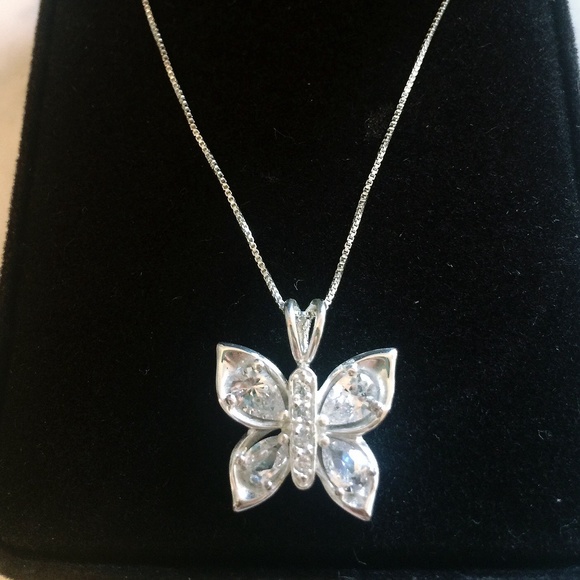 Silver Rhinestone Necklace - Picture 2 of 2