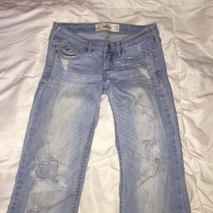 White washed light blue Hollister jeans