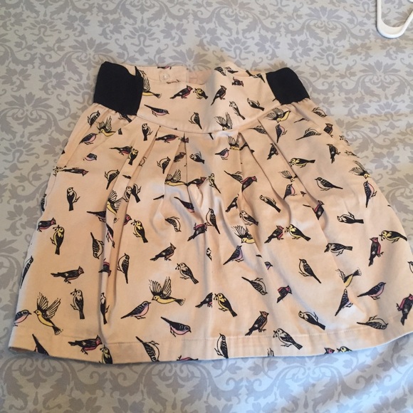 Funky skirt with birds on it!