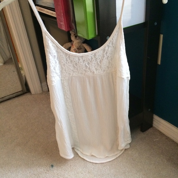 White flowy tank