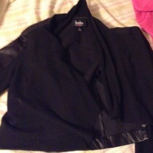 A leather/cloth blazer