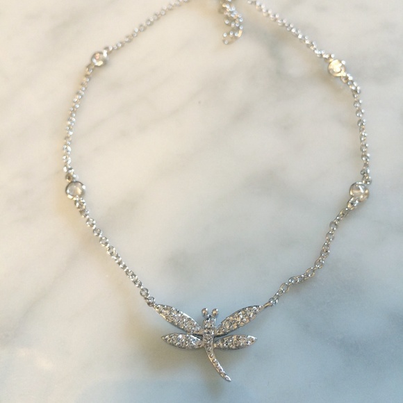 Silver Rhinestone Butterfly Bracelet