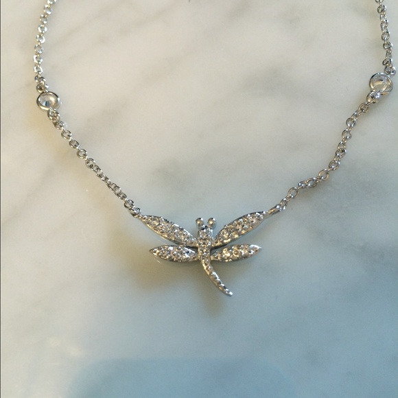 Silver Rhinestone Butterfly Bracelet - Picture 2 of 2