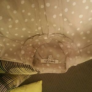 Khaki polka dot blouse