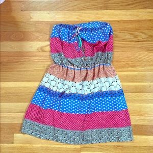 O'Neill Strapless patterned dress