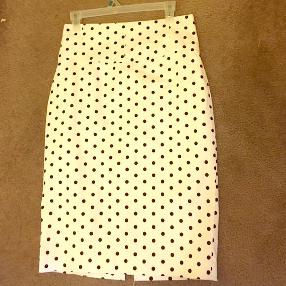 Express Polka dot pencil skirt