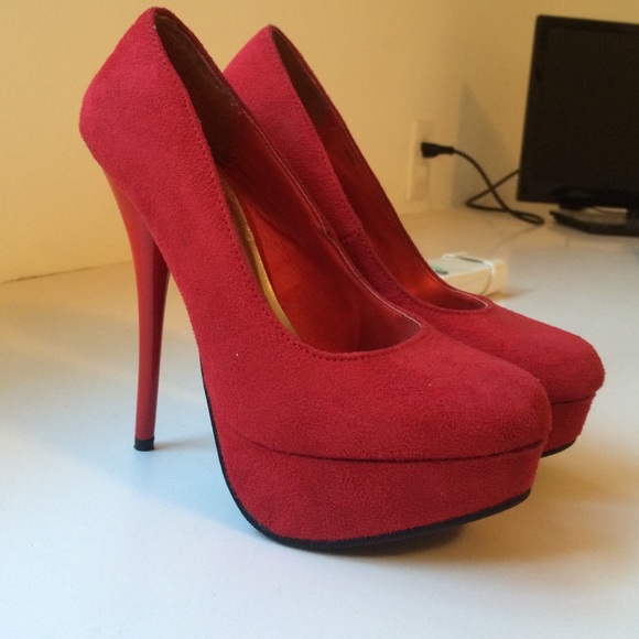 Red Charlotte Russe heels! Only worn once!