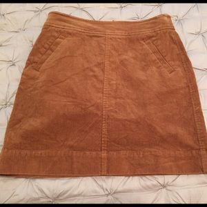 A simply brown corduroy mini skirt from The Loft.