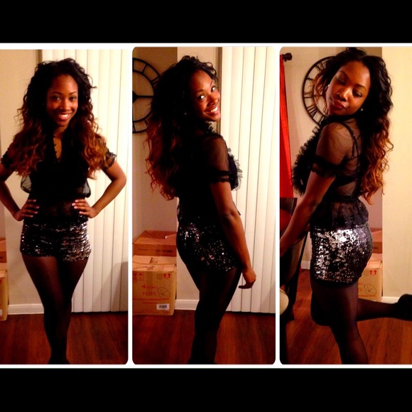 Forever 21 Sequin Shorts - Picture 4 of 4