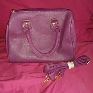 Purple shoulder purse