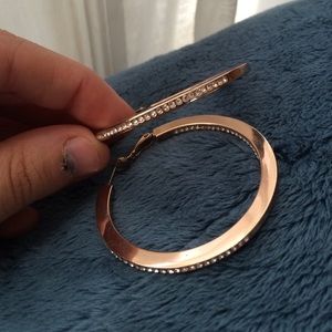 Rose gold diamond earrings