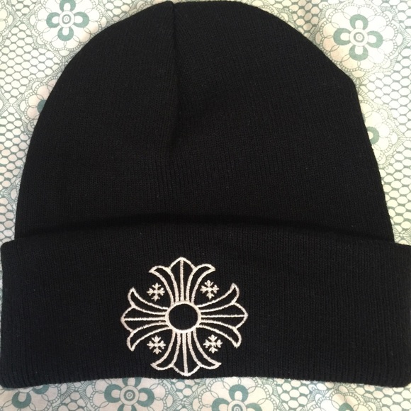 Black Chrome Hearts beanie