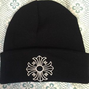 Black Chrome Hearts beanie