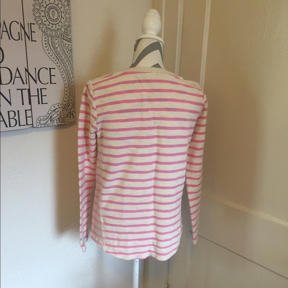 Bundled- Striped lightweight pink white sweatshirt - Picture 2 of 4