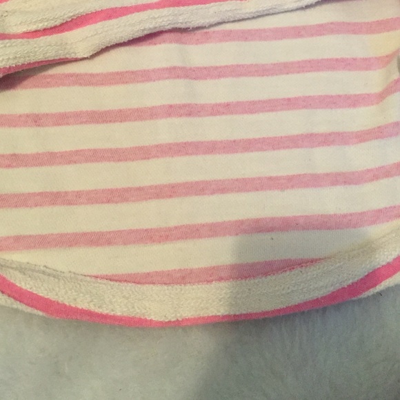Bundled- Striped lightweight pink white sweatshirt - Picture 3 of 4